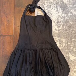 House of Harlow Black Halter Mini Dress